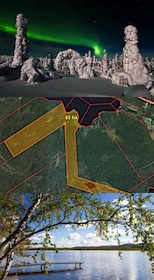 ЛАПЛАНДИЯ, ИНАРИ (северное сияние), участок 62 га, своя береговая линия 600 м на озере Акуярви, разрешение на строительство 400 кв.м, объект WH3103